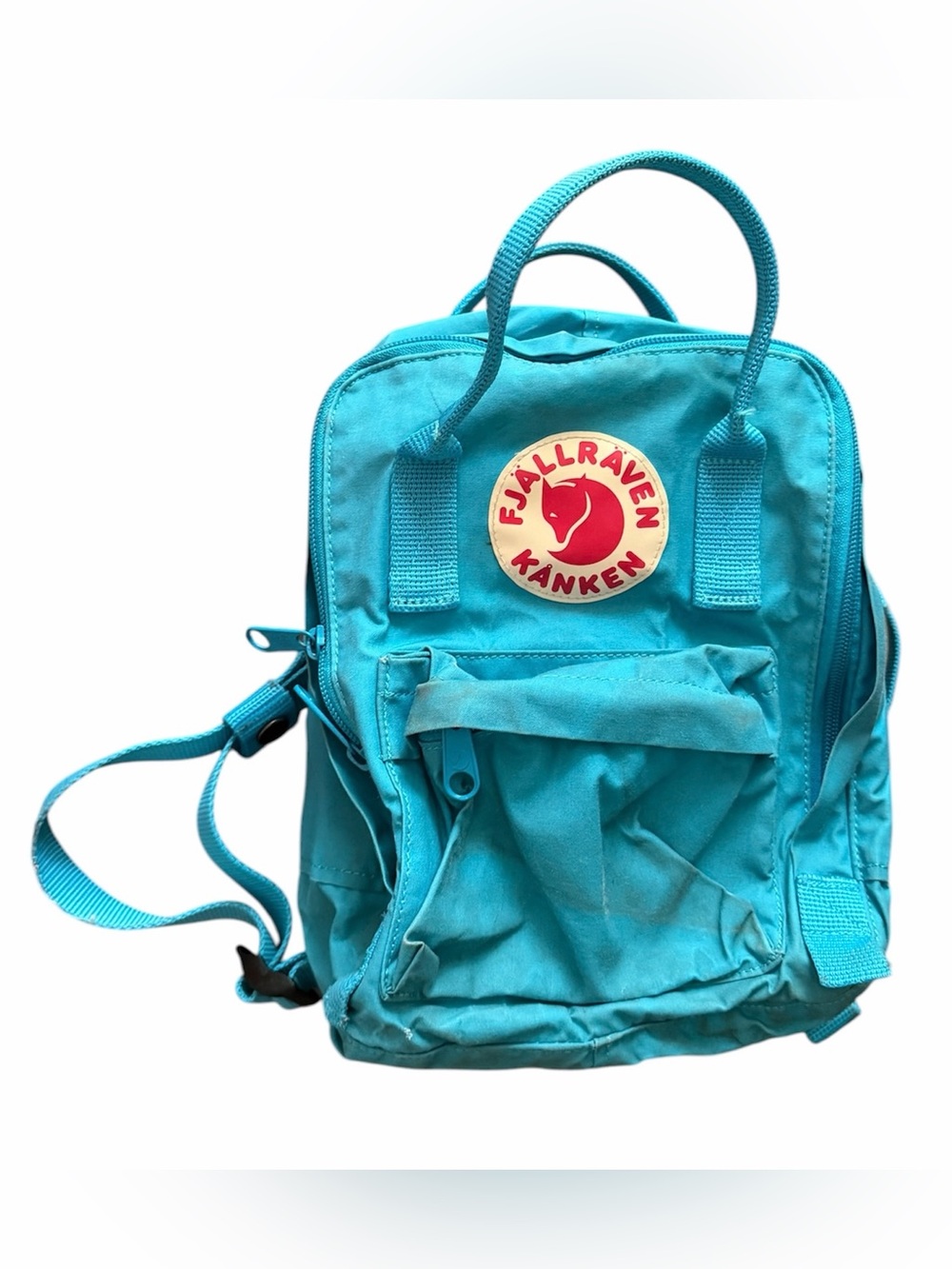 fjallraven kanken bright blue small backpack
